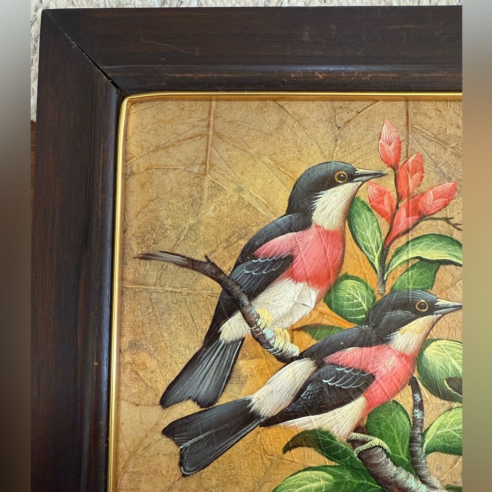Vintage Colorful Mixed Media Birds Paintings - Picture 13 of 16